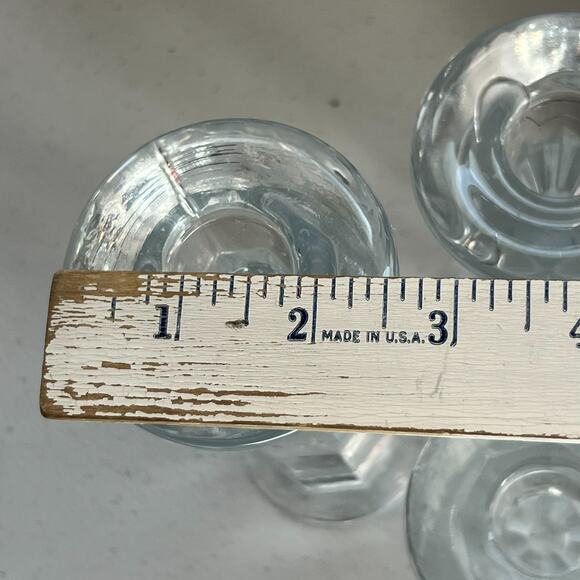 Lindshammar Sweden Candlestick Holders Set of 3 Glass - Picture 8 of 10